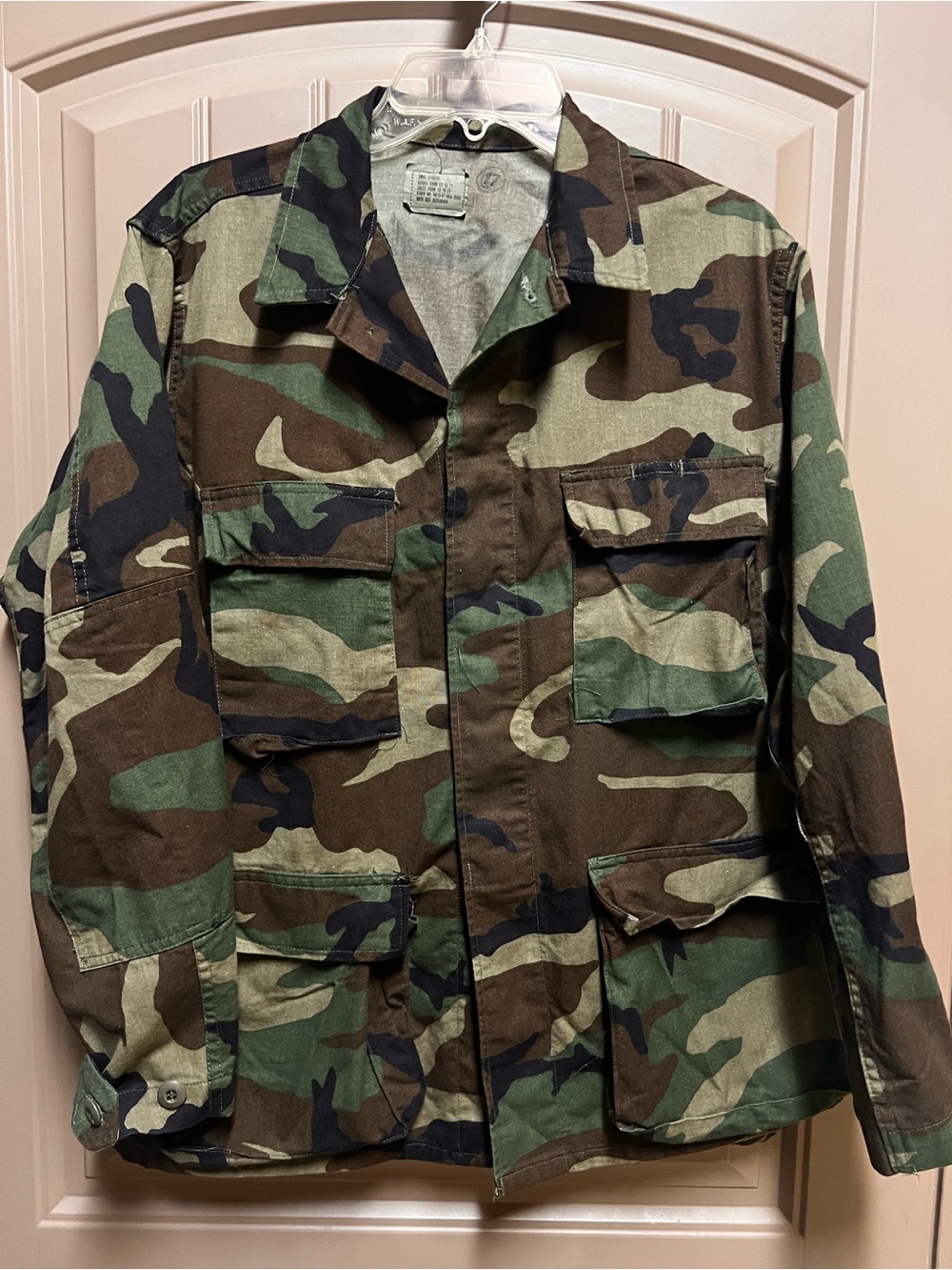 Vintage US Military Woodland Camo BDU Field Jacket Small-Regular